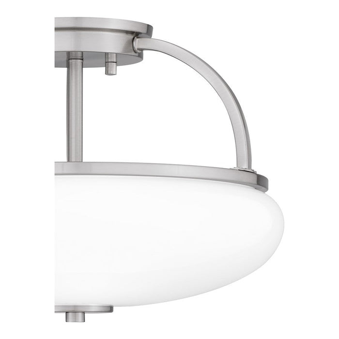 Quoizel Easton 3 Light Semi-Flush Mount, Opal