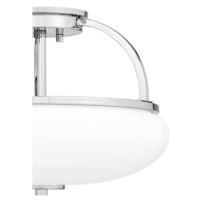 Quoizel Easton 3 Light Semi-Flush Mount, Opal