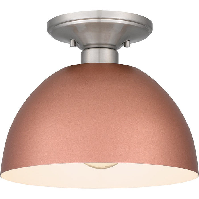 Quoizel Eason 1 Light Semi-Flush Mount, Rose Gold/Rose Gold - QSF5575MRG