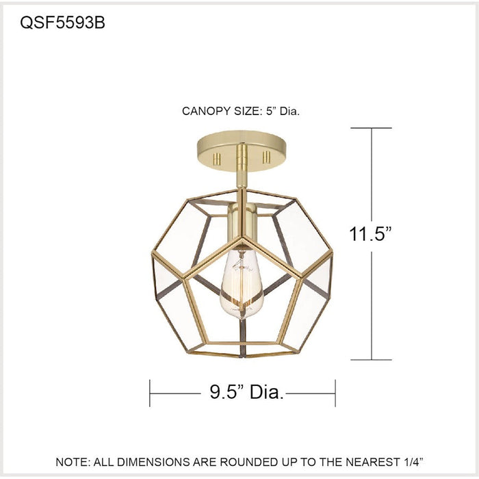 Quoizel Kinslee 1 Light Semi-Flush Mount