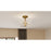 Quoizel Calpella 3 Light Semi-Flush Mount, Aged Brass/Clear Water