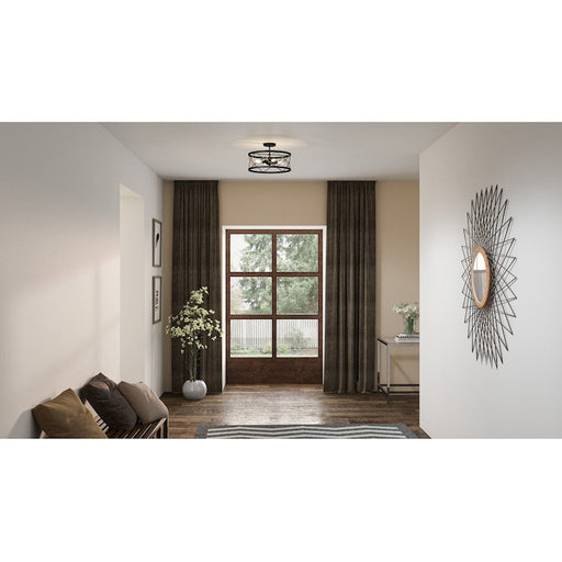 Quoizel Cedar Park 4 Light Semi-Flush Mount, Matte Black - QSF5632MBK