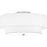 Quoizel Prewett 2 Light Semi-Flush Mount, Nickel/White Fabric