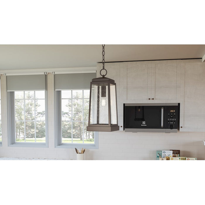 Quoizel Ravenel 1 Light Mini Pendant, Bronze/Clear Seeded