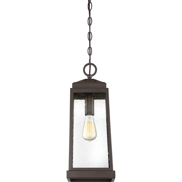 Quoizel Ravenel 1 Light Mini Pendant, Bronze/Clear Seeded