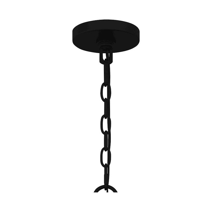 Quoizel Rylan 4 Light Pendant, Matte Black/Clear Seeded