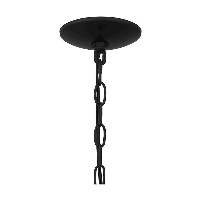 Quoizel Scout 1 Light Mini Pendant, Matte Black/Clear