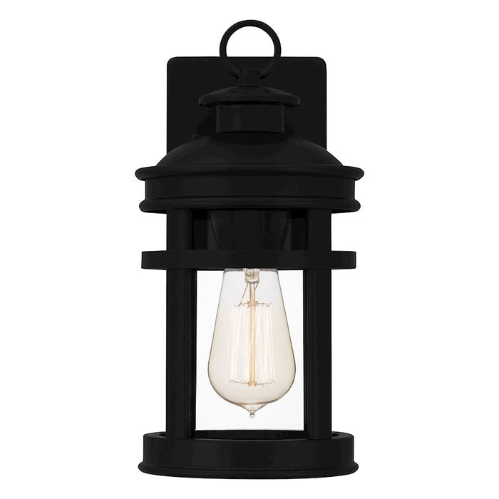 Quoizel Scout 1 Light Outdoor Lantern, Matte Black/Clear