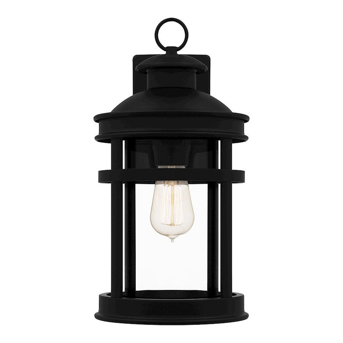 Quoizel Scout 1 Light Outdoor Lantern, Matte Black/Clear