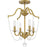 Quoizel Sunday 4 Light Semi-Flush Mount, Aged Brass