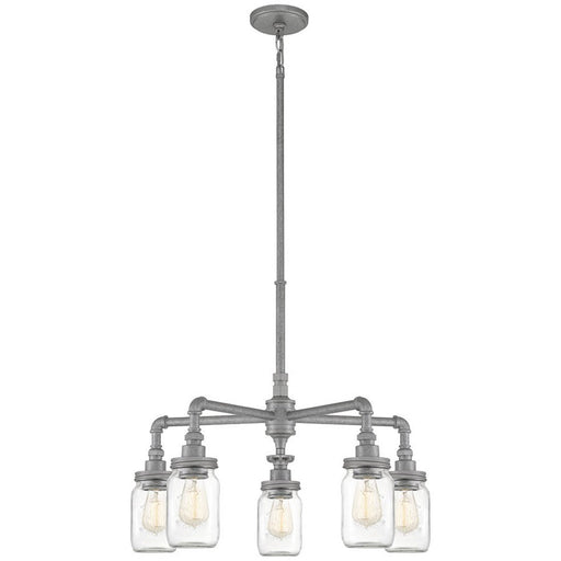 Quoizel Squire 5 Light Chandelier, Galvanized - SQR5005GV