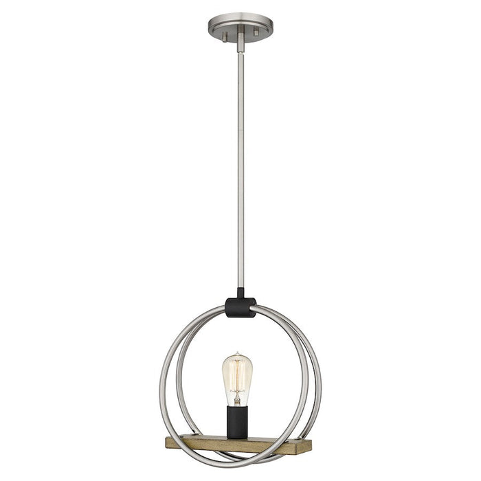 Quoizel Sterling 1 Light Mini Pendant, Brushed Nickel