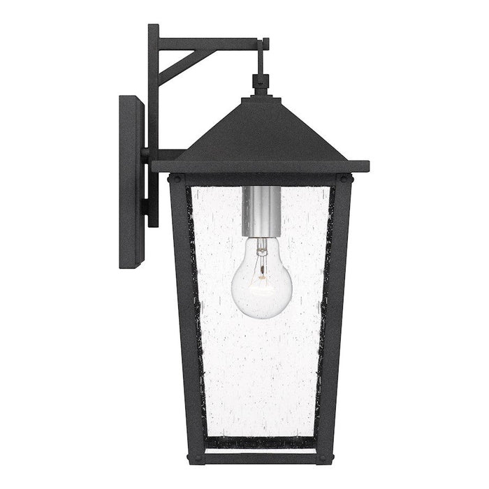 Quoizel Stoneleigh 1 Light Outdoor Lantern, Mottled Black/Seed