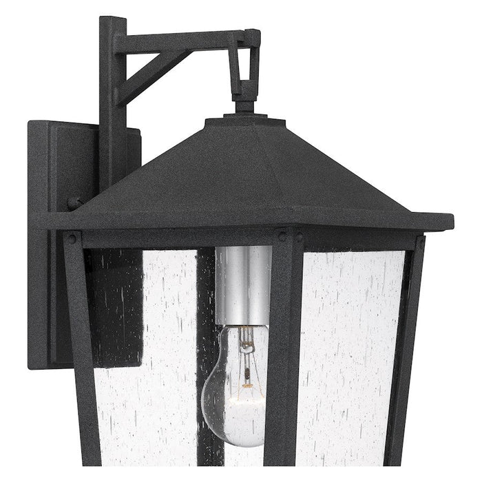 Quoizel Stoneleigh 1 Light Outdoor Lantern, Mottled Black/Seed