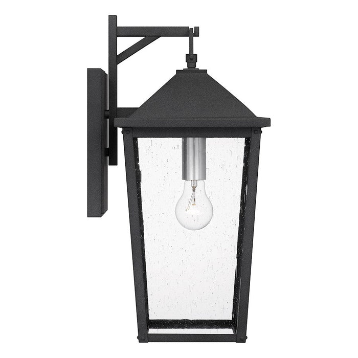 Quoizel Stoneleigh 1 Light Outdoor Lantern, Mottled Black/Seed