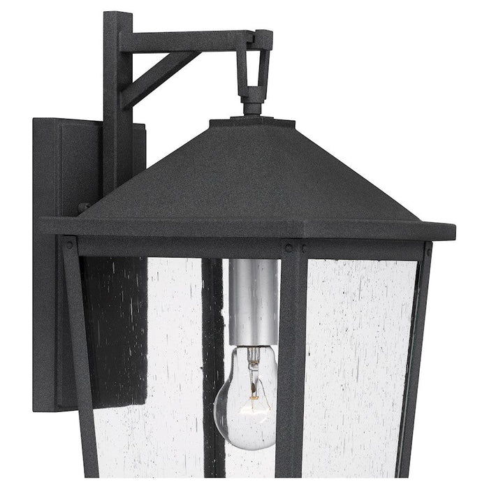 Quoizel Stoneleigh 1 Light Outdoor Lantern, Mottled Black/Seed