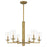 Quoizel Sunburst 6 Light Chandelier, Weathered Brass/Clear Seeded