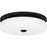 Quoizel Tavani Flush Mount, Matte Black/Alabaster Glass