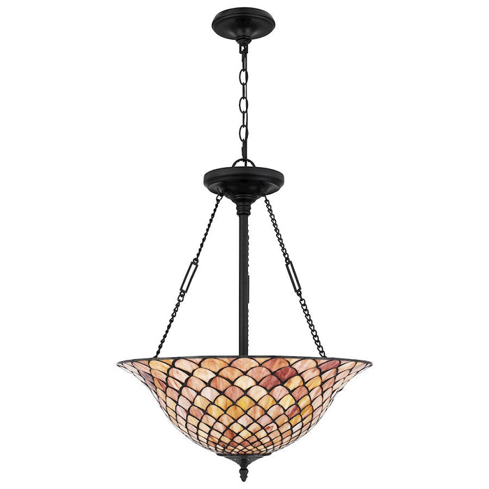 Quoizel Ursa 3 Light Pendant, Matte Black