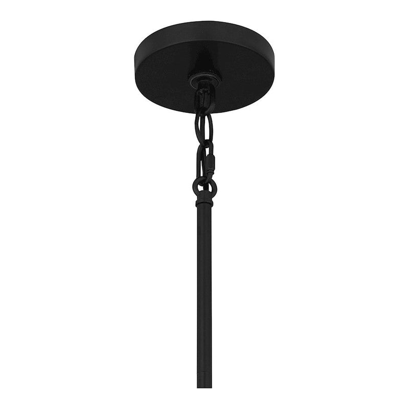 Quoizel Ursa 1 Light Mini Pendant, Matte Black
