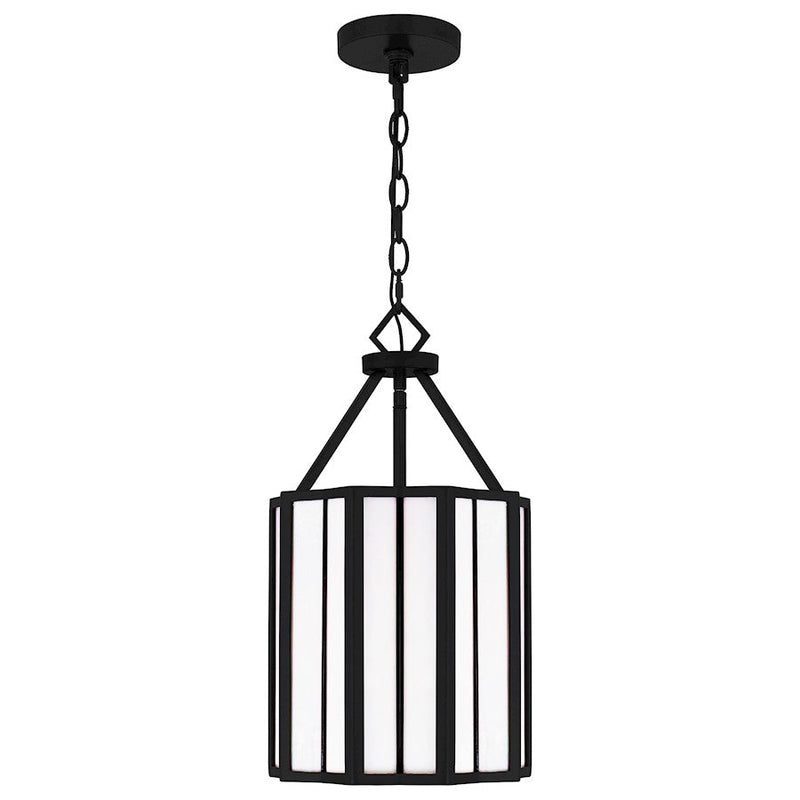 Quoizel Martinique 3 Light Mini Pendant, Matte Black
