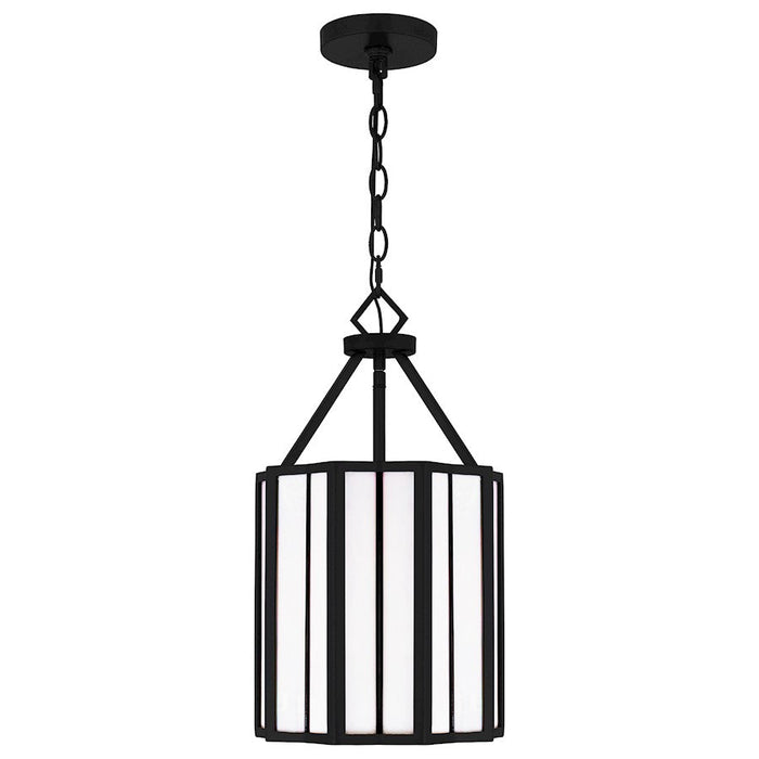 Quoizel Martinique 3 Light Mini Pendant, Matte Black