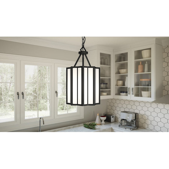 Quoizel Martinique 3 Light Mini Pendant, Matte Black