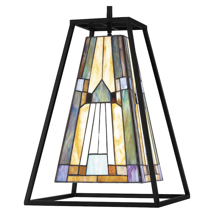 Quoizel Caledonia 1 Light Mini Pendant, Matte Black