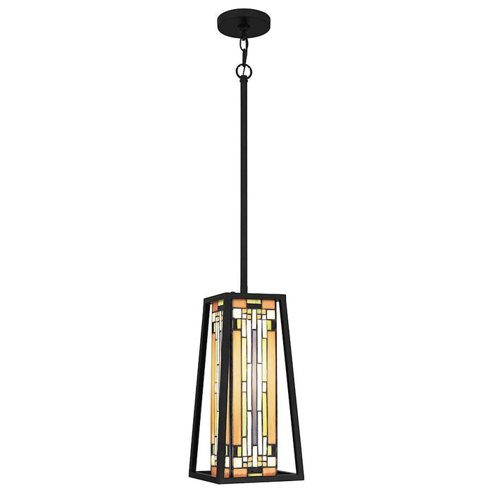 Quoizel Sierra 1 Light Mini Pendant, Matte Black