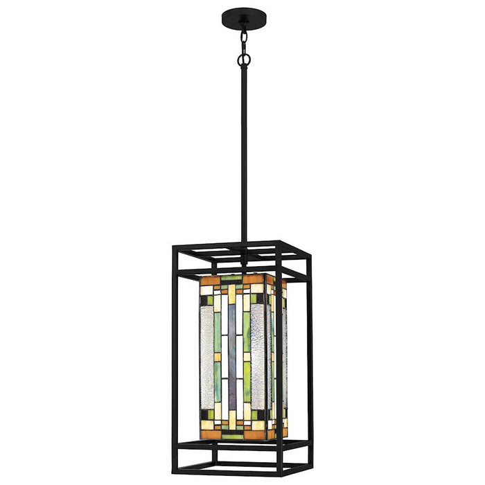 Quoizel Mateo 1 Light Mini Pendant, Matte Black