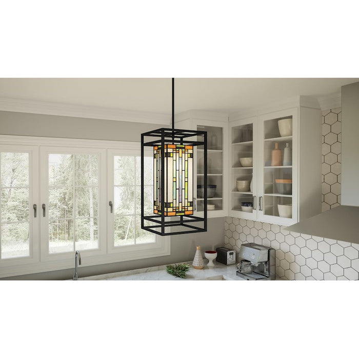 Quoizel Mateo 1 Light Mini Pendant, Matte Black