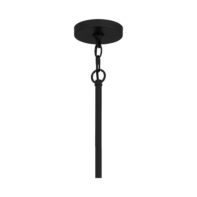 Quoizel Mateo 1 Light Mini Pendant, Matte Black