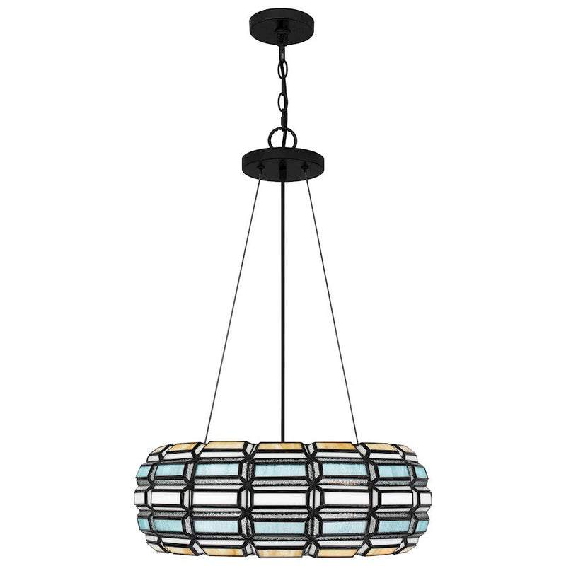 Quoizel Shanghai 3 Light Pendant, Matte Black