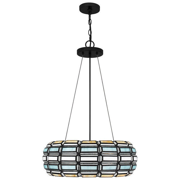 Quoizel Shanghai 3 Light Pendant, Matte Black