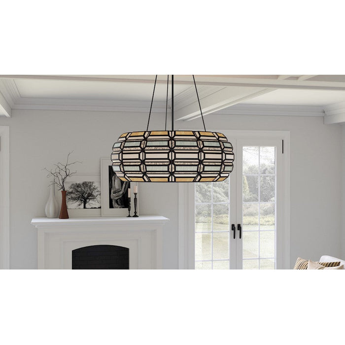 Quoizel Shanghai 3 Light Pendant, Matte Black