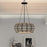 Quoizel Shanghai 3 Light Pendant, Matte Black