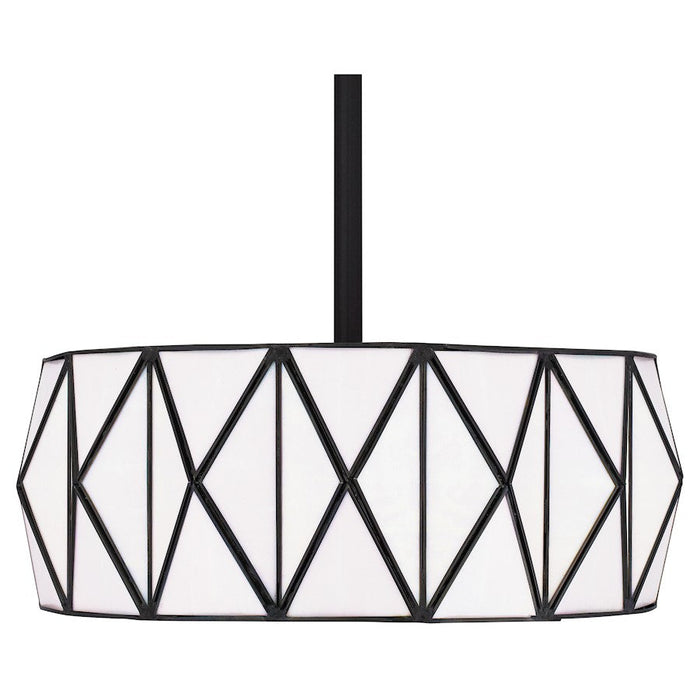 Quoizel Jakarta 3 Light Pendant, Matte Black