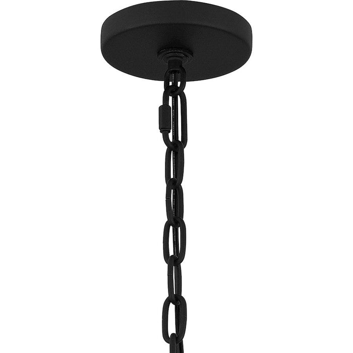 Quoizel Thyme 1 Light Mini Pendant, Earth Black/Clear