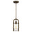 Quoizel Toscana 1 Light Mini Pendant, Statuary Bronze/Clear