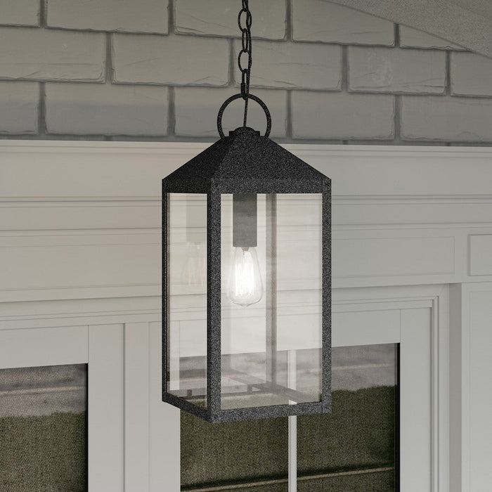 Quoizel Thorpe 1 Light Outdoor Hanging Lantern, Mottled Black