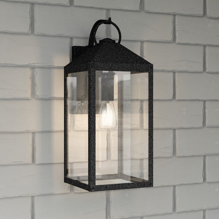 Quoizel Thorpe 1 Light Outdoor Wall Mount, Mottled Black