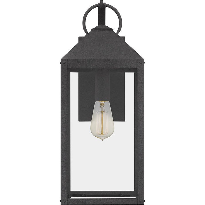 Quoizel Thorpe 1 Light Outdoor Wall Mount, Mottled Black