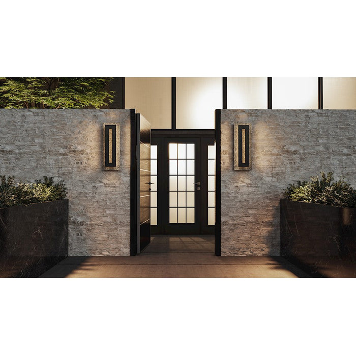 Quoizel Tate 18" Outdoor Wall Mount, Earth Black - TTE8308EK