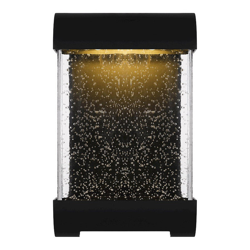 Quoizel Townes Outdoor Lantern, Matte Black/Clear Seeded