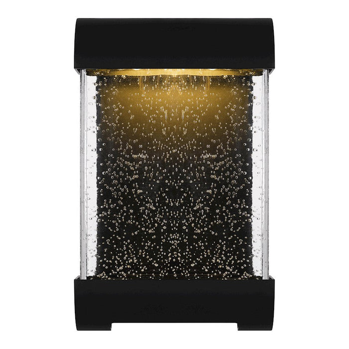 Quoizel Townes Outdoor Lantern, Matte Black/Clear Seeded