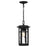 Quoizel Uma 1 Light Mini Pendant, Matte Black/Clear Water