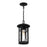 Quoizel Uma 1 Light Mini Pendant, Matte Black/Clear Water