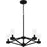 Quoizel Villa 5 Light Chandelier, Earth Black/Clear