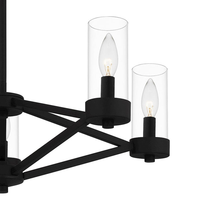 Quoizel Villa 5 Light Chandelier, Earth Black/Clear