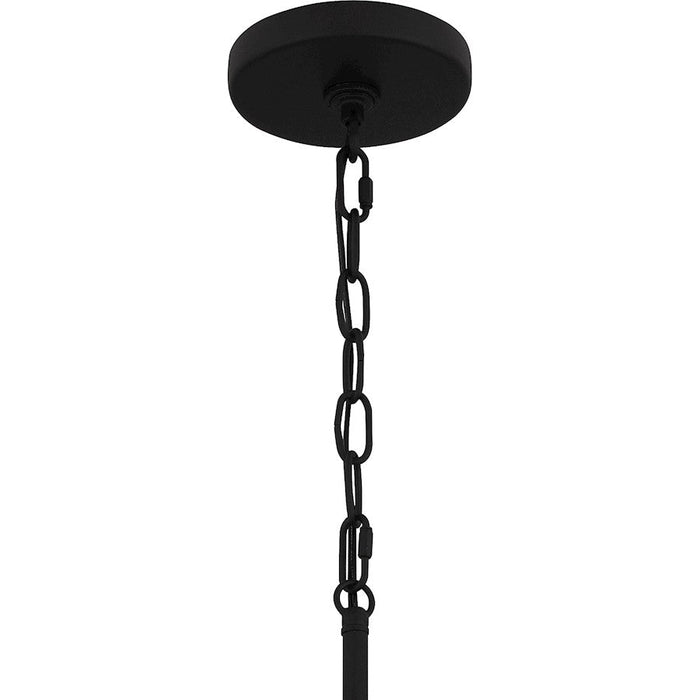 Quoizel Villa 5 Light Chandelier, Earth Black/Clear